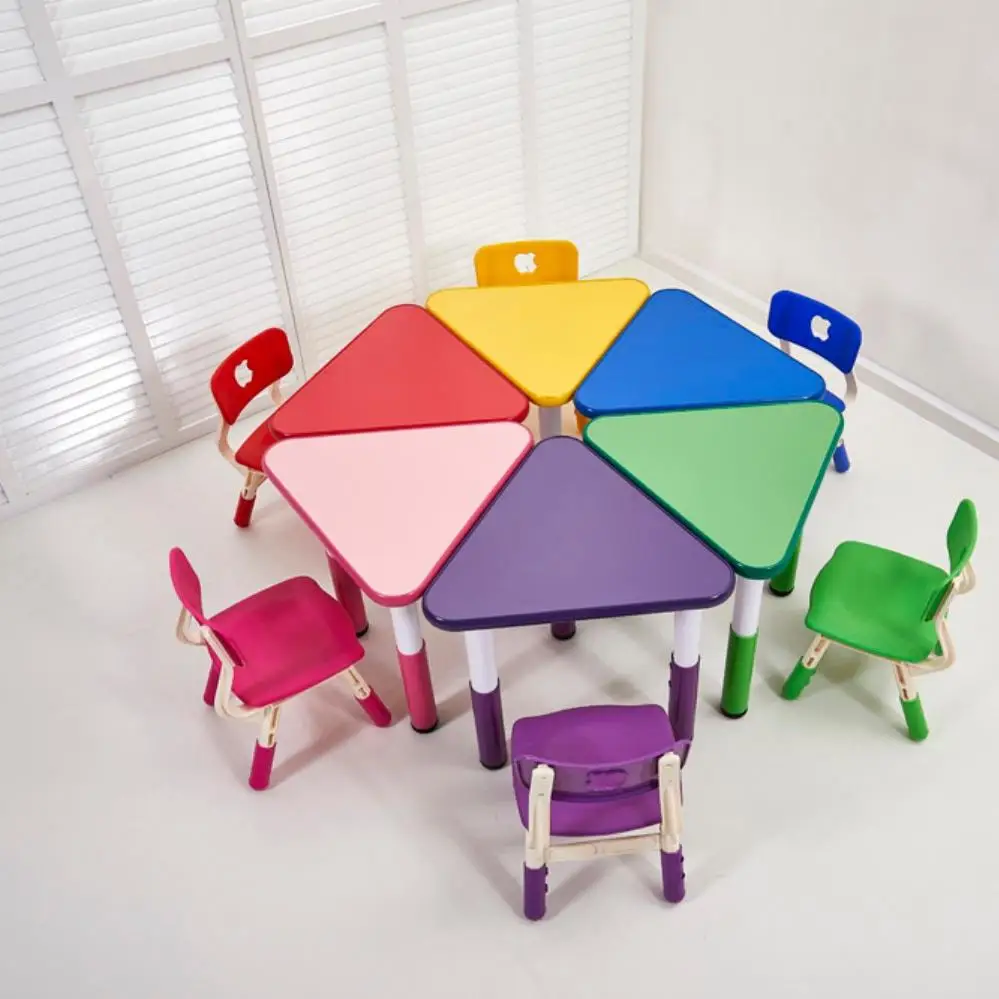 현대식 플라스틱 유치원 초등학교 어린이집 가구, 아이들 학습 테이블 놀이 책상 야외 놀이 시설 콤비