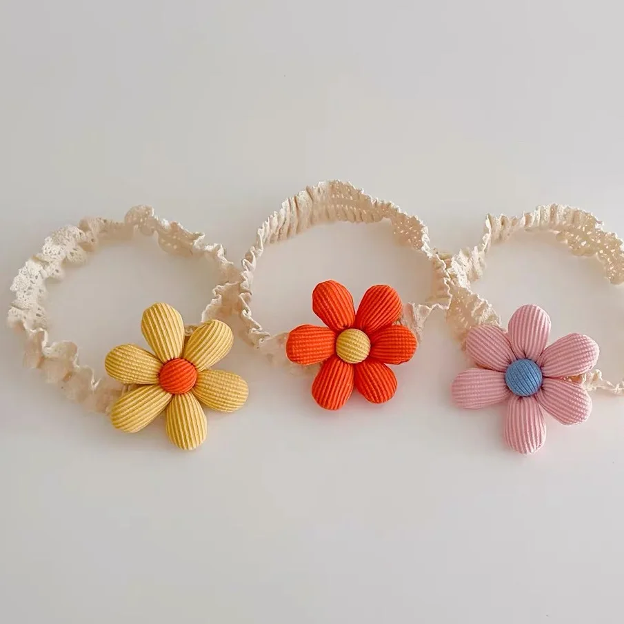 Cute Korean Flower Baby Headband Newborn Halogen Door Headband Baby 100-Day Decoration Hair Accessories Photo Props