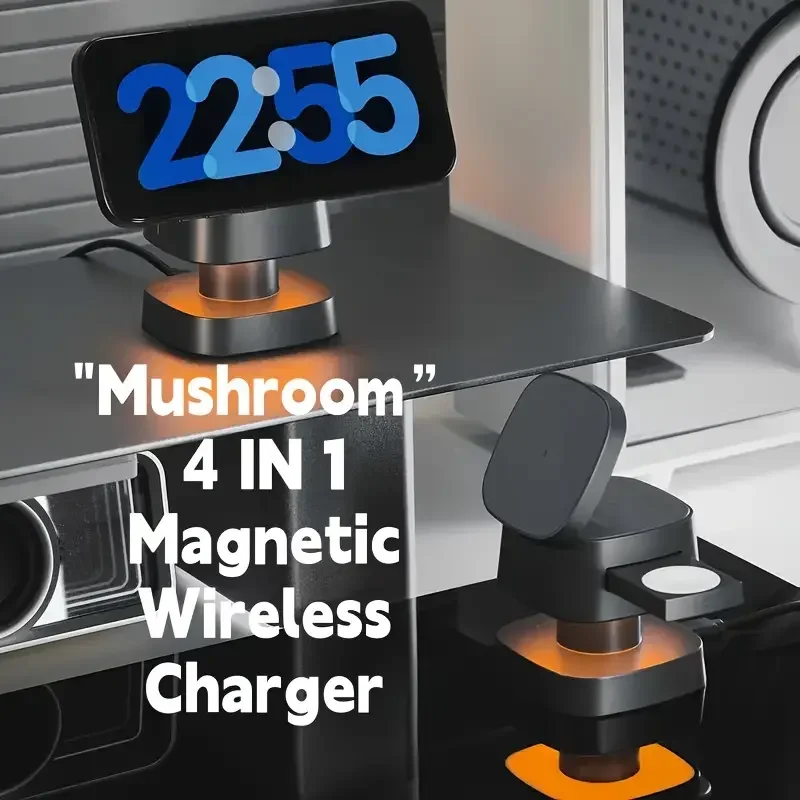 شاحن لاسلكي مغناطيسي 3 في 1 لهاتف iPhone 17 16 15 14 13 12 محطة شحن سريعة لساعة Apple 10 9 8 7 6 5 Airpods 2 3 Pro