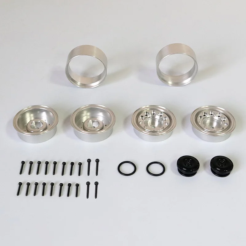 Maßstab 1:14 2 Stück Metallsimulation Vorderreifennabe für Tamiya RC Truck SCANIA 770S R620 VOLVO BENZ Arocs MAN TGX Auto JDM-83