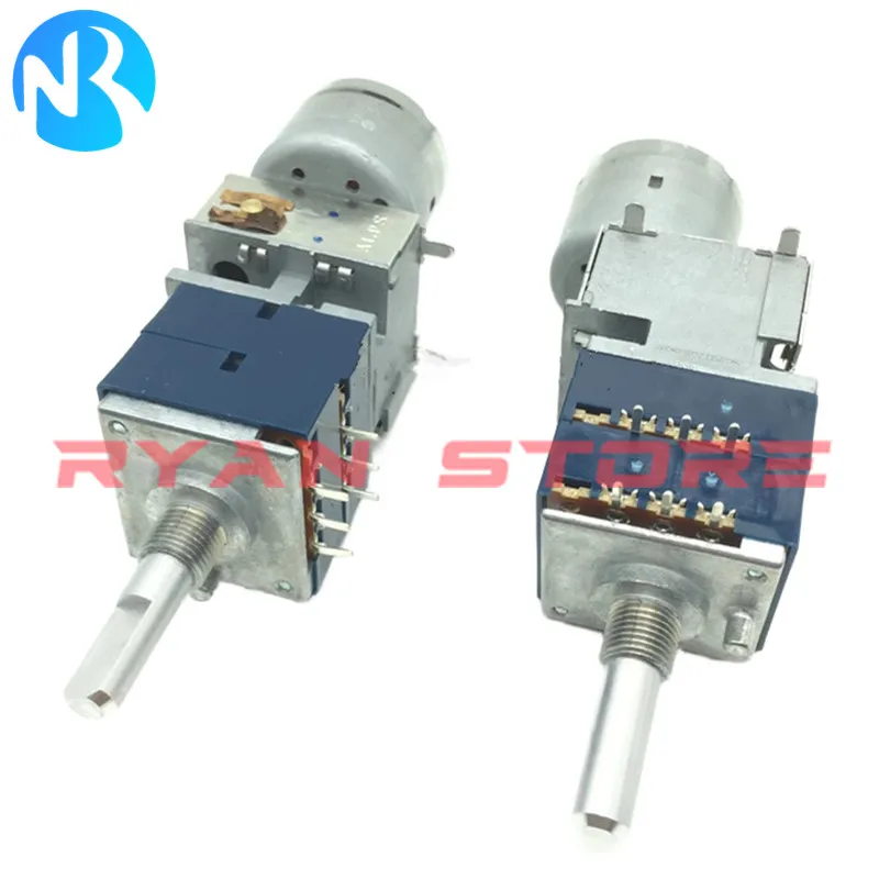 1PCS 100% NEW Half handle RK27 Type 5KA 10KA 20KA 50KA 100KA Motor Potentiometer Volume Switch For Stereo Audio Amplifier