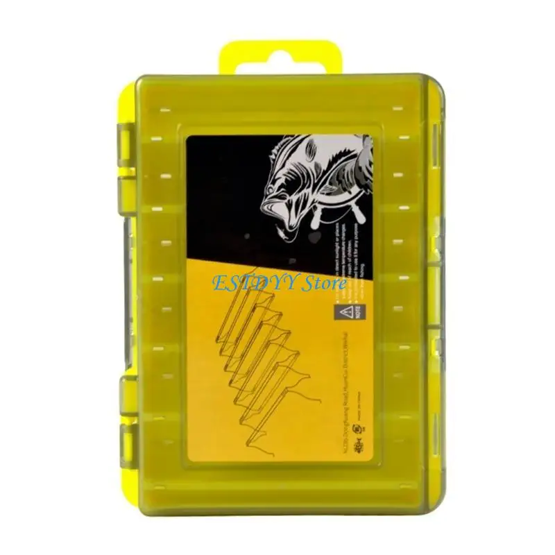 

G6DE Tackle Box Fishing Hook Storage Trags Organizers Box Clear Terminals Tackle Case