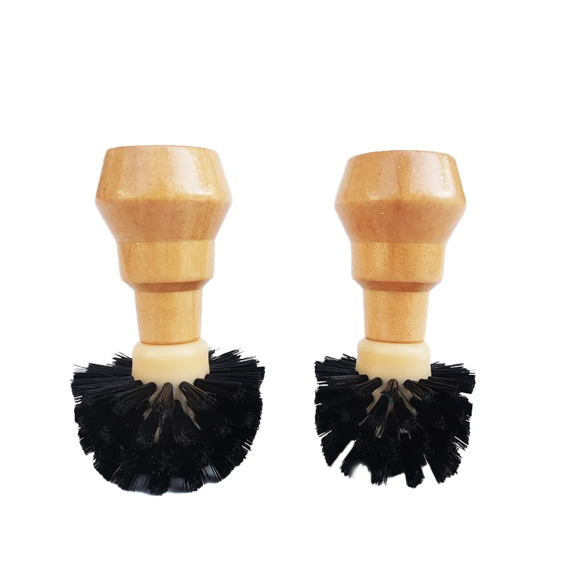 

2 PCS Coffee Machine Powder Bowl Cleaning Brush Solid Wood Handle Cleaning Brush Coffee Machine Cleaning Brush