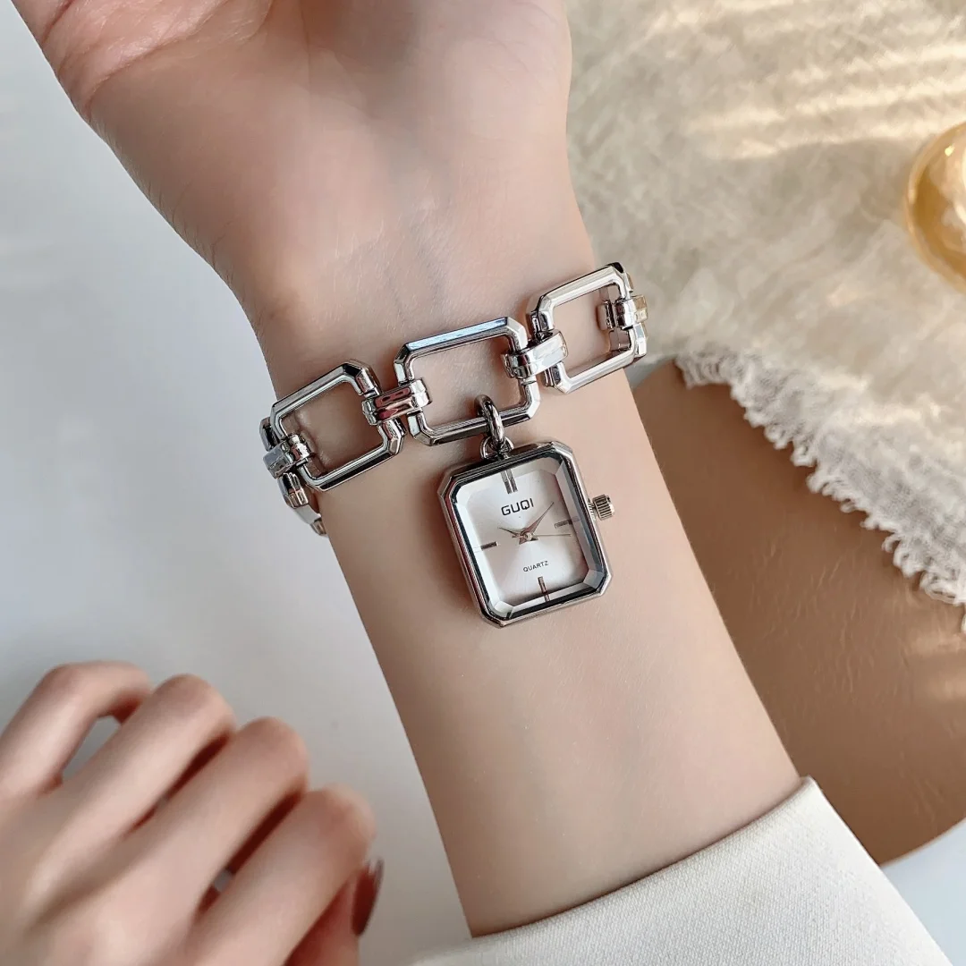 ผู้หญิงนาฬิกาควอตซ์สร้อยข้อมือ Square Dial QUARTZ Analog นาฬิกาผู้หญิงสุภาพสตรีนาฬิกาข้อมือ Elegant หญิงนาฬิกา Montre