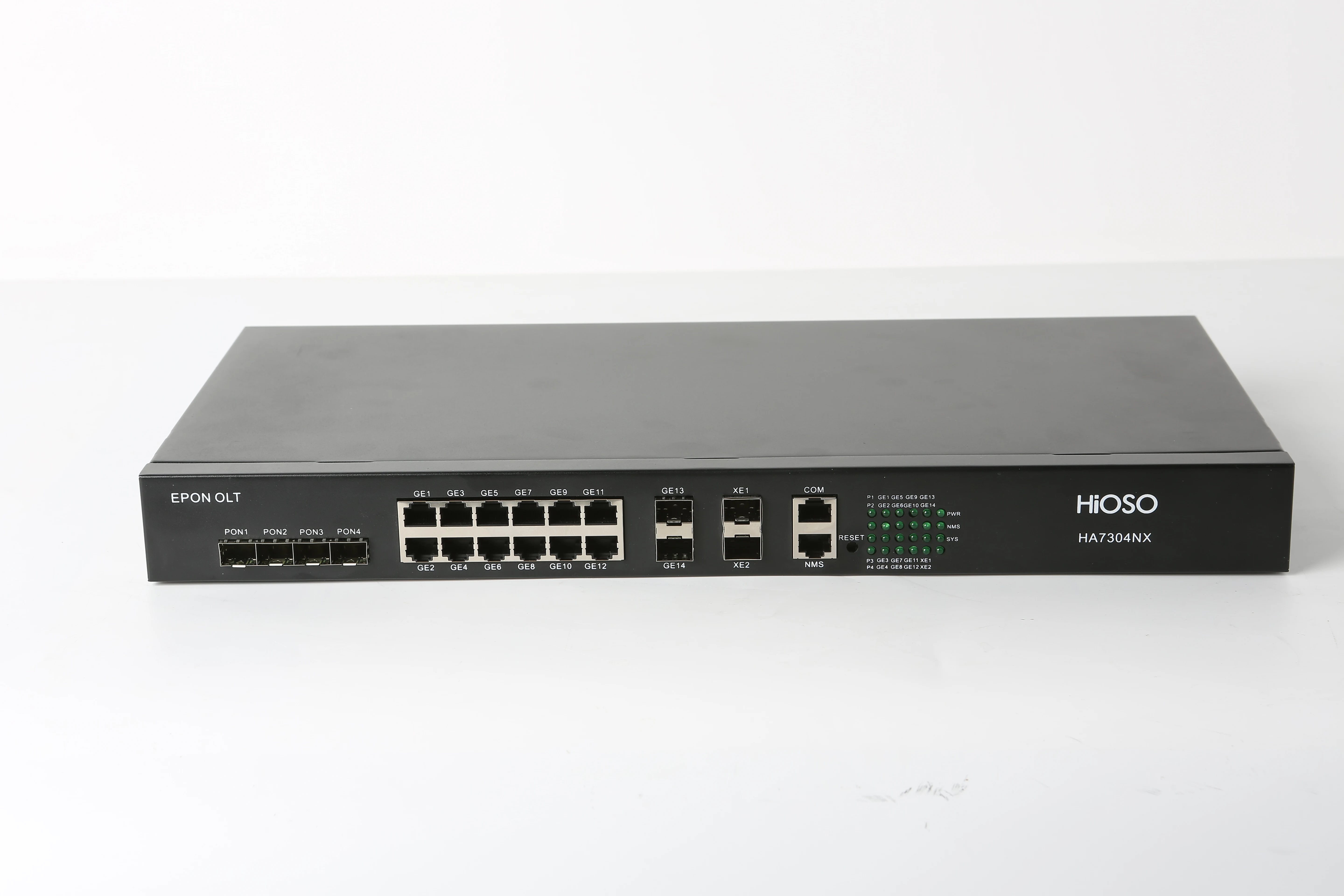 HIOSO 1U 4pon EPON OLT With 10G UPLINK WEB SNMP CLI Inband Outband Management Compatible Huawei Zte Fiberhome