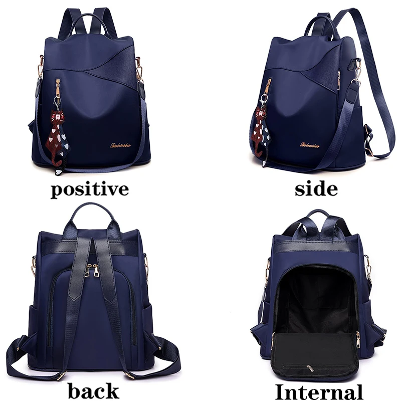 Fashion Backpack Women Waterproof Oxford Cloth School Bags for Teenage Girls Casual Ladies Shoulder Bags Large Travel Backpack