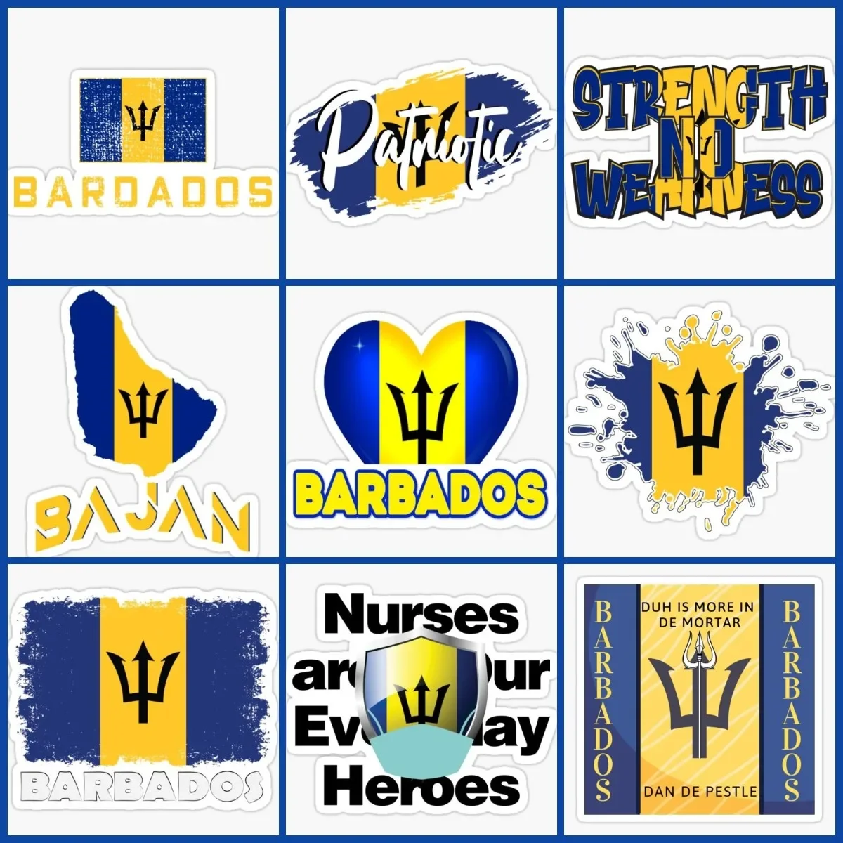 

BB Barbados Flag Map Sticker Truck Accessories Windows Car Motorcycle Bicycle Glass Van Camper Helmet PVC Decal Accessories