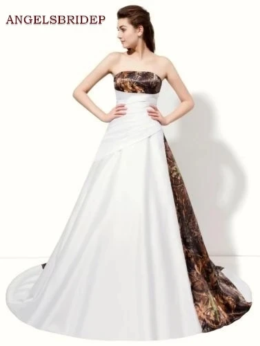 

Vintage Retro Tree Camo Ball Gown Wedding Dresses Sexy Strapless Vestido De Noiva Dubai African Bridal Gowns Custom Make