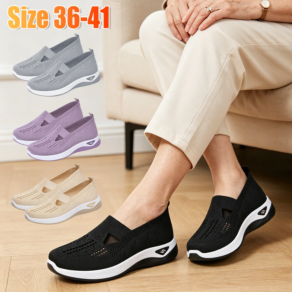 Women's Shoes Orthopedic Breathable Soft Shoes Casual Slip on Walking Shoes Arch Support Comfortable Slip in Sneaker for Women