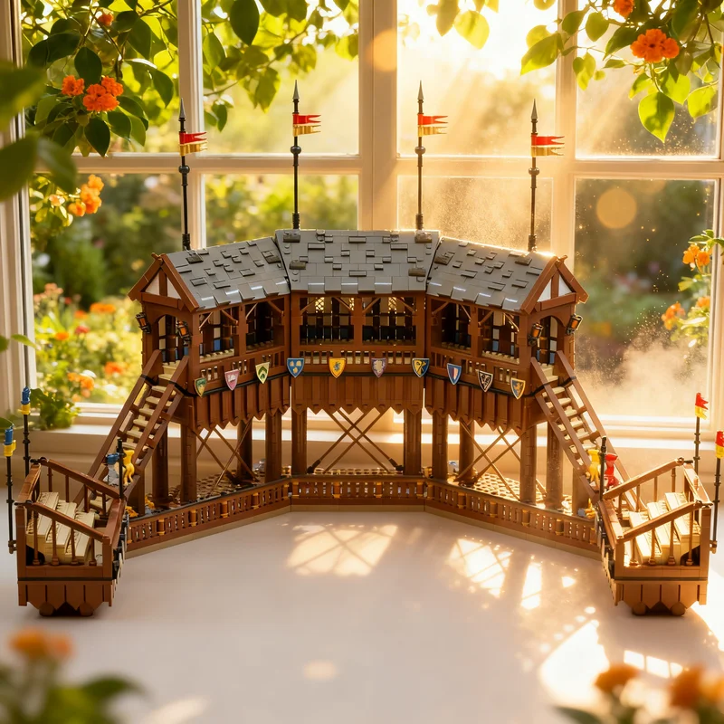 

3186pcs MOC Medieval Tournament Grounds Castle Model Building Blocks DIY Gift Creative Collectible Display Decor Premium Adult