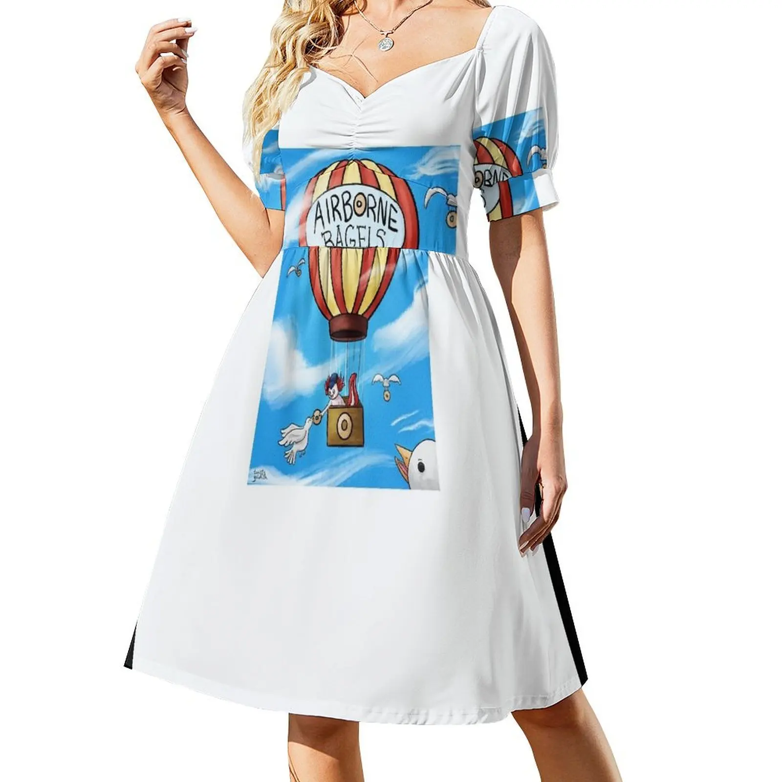

Axel Otl's Airborne Bagels Short-Sleeved Dress Female dress sexy dress for women Long dresses