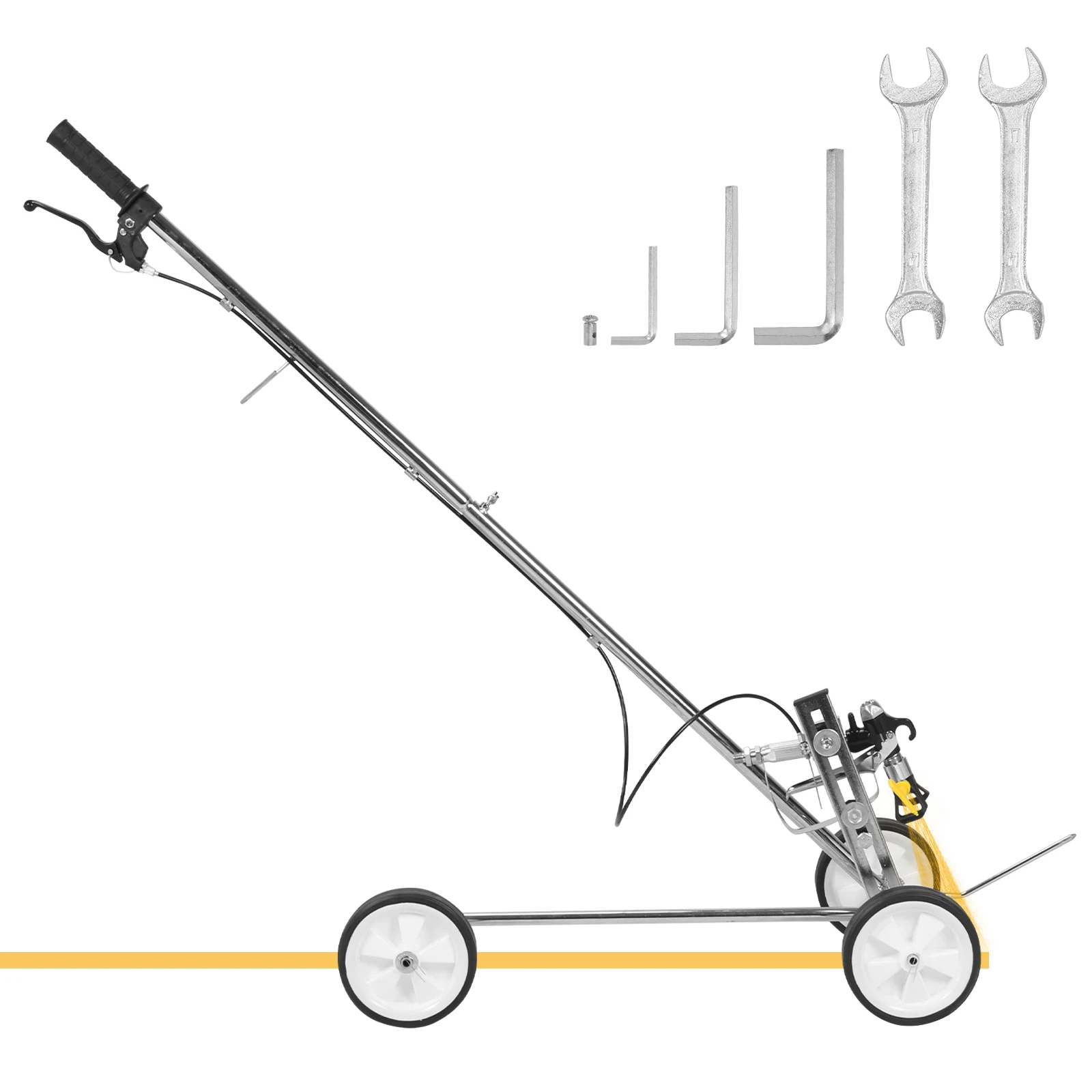 

Wheeled Playing Field Striping Line Marking Machine with Nozzle Hand Pushed Floor Tape Applicator for Fast and Accurate Marking