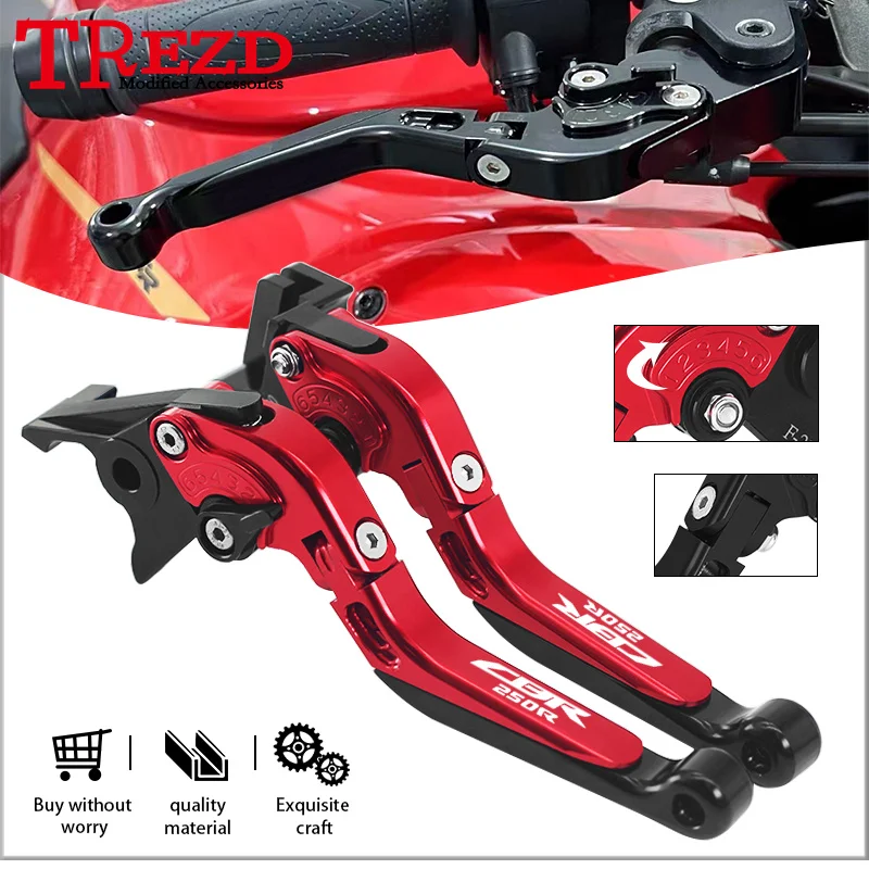 

New Adjustable Folding Brake Clutch Levers For CBR250R 11-17 CBR300R 14-20 CBR500R 13-18 Adjustable Motorcycle Handle bar Lever