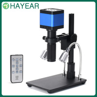 HAYEAR 37MP HDMI USB 1080P Microscope Camera 11.6 inch LCD Monitor Microscope Holder 150x C Mount Zoom Lens For Phone PCB Repair
