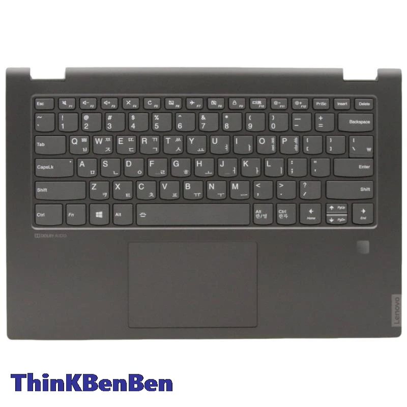 

KR Korean Backlit Keyboard Black AL Upper Case Palmrest Shell Cover FPR For Lenovo Ideapad C340 Flex 14 IWL API IML 5CB0U41987