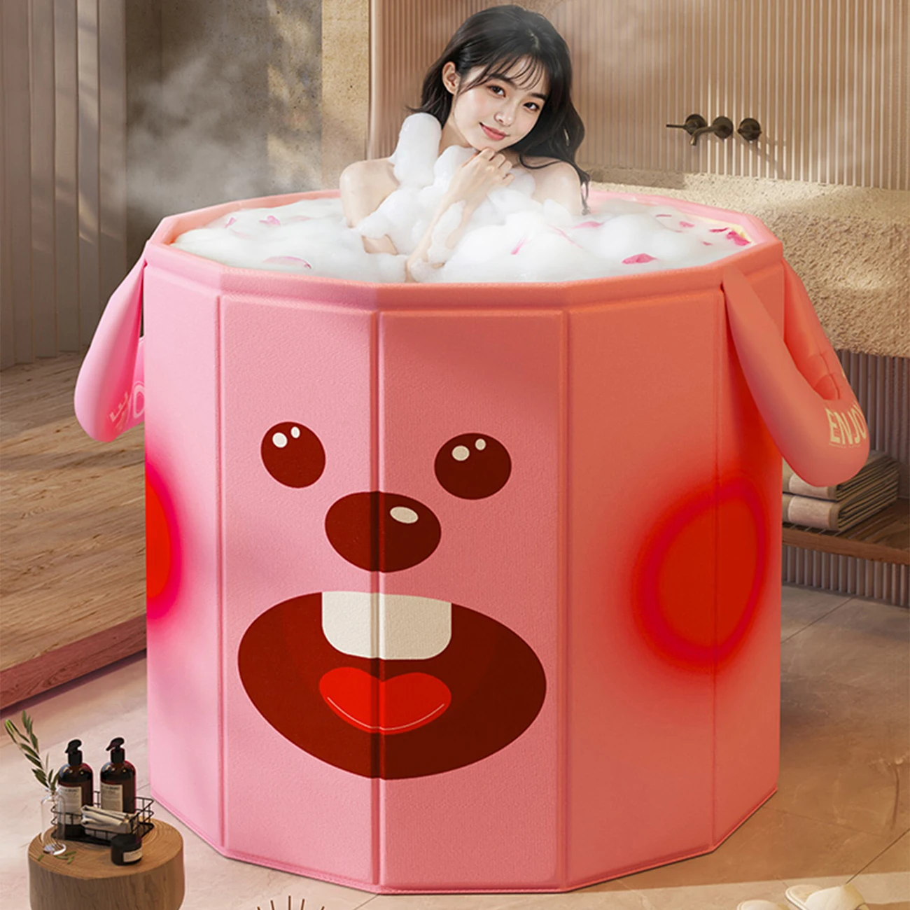 

1PC Portable Bathtub, Foldable Bathtub for Kids, Boys and Girls, Therapy Tub for Shower Stall Bathroom Fold Up Japanese Soaking