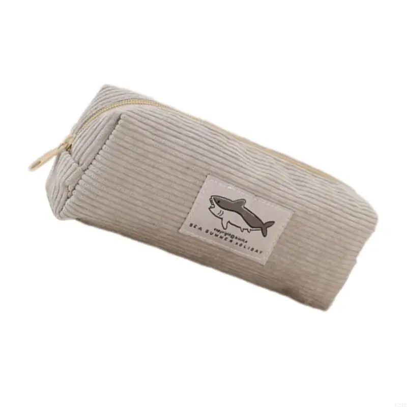 حقيبة القلم الجمالية U2JE جميلة سمكة قلم رصاص قلم رصاص كيس الماكياج تطريز القلم.