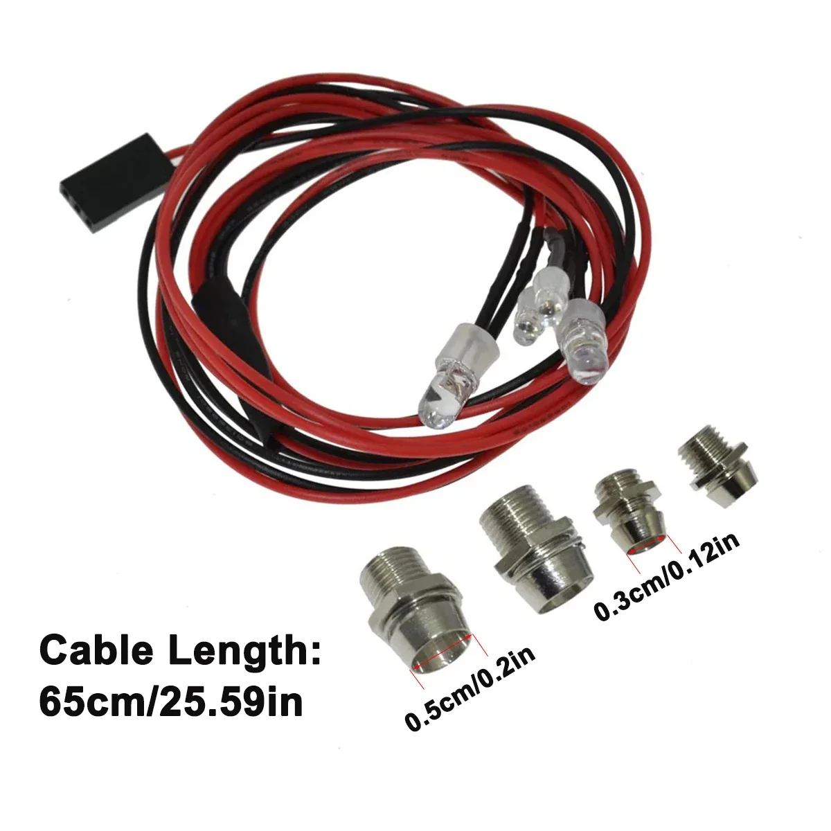 RC LED Lights Headlights Taillight Kit for 1/10 1/8 Scale RC Crawler Car Monster Truck Tank Off-Road Buggy RC4WD HSP Axial SCX10