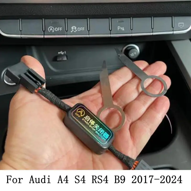 Start Stop Cancel Switch Default Engine Stop Start System Off Car Plug Cable Button Accessories For Audi A4 A5 B8 B9 2017-2020