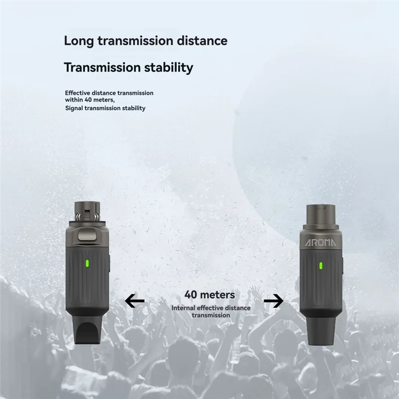 ABLB-AROMA ARC2 Wireless Microphone System XLR Microphone Transmitter Receiver For Dynamic/Harmonic Mics/PA/Mixer/DSLR Camera