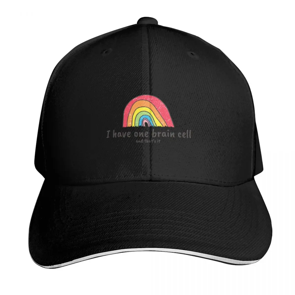 I have one brain cell (and that's it) Baseball Cap Breathable Mesh Back Adjustable Buckle Closure Moisture Wicking Quick Dry