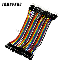 40pcs 10cm 2.54mm 1pin 1p-1p male to female jumper wire Dupont cable