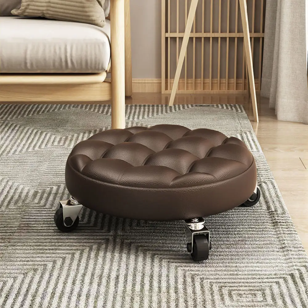 Rolling Work Seat Low Stool With Universal Casters Floor Cleaning Chair Convenient Household Mobility Task Furniture