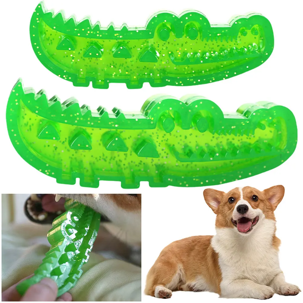 Giocattolo per cani da masticare e fetch ad alimentazione lenta Cane alimentatore lento Giocattolo puzzle Alligator Treat Dispenser interattivo Puzzle per cani Giocattolo per cani