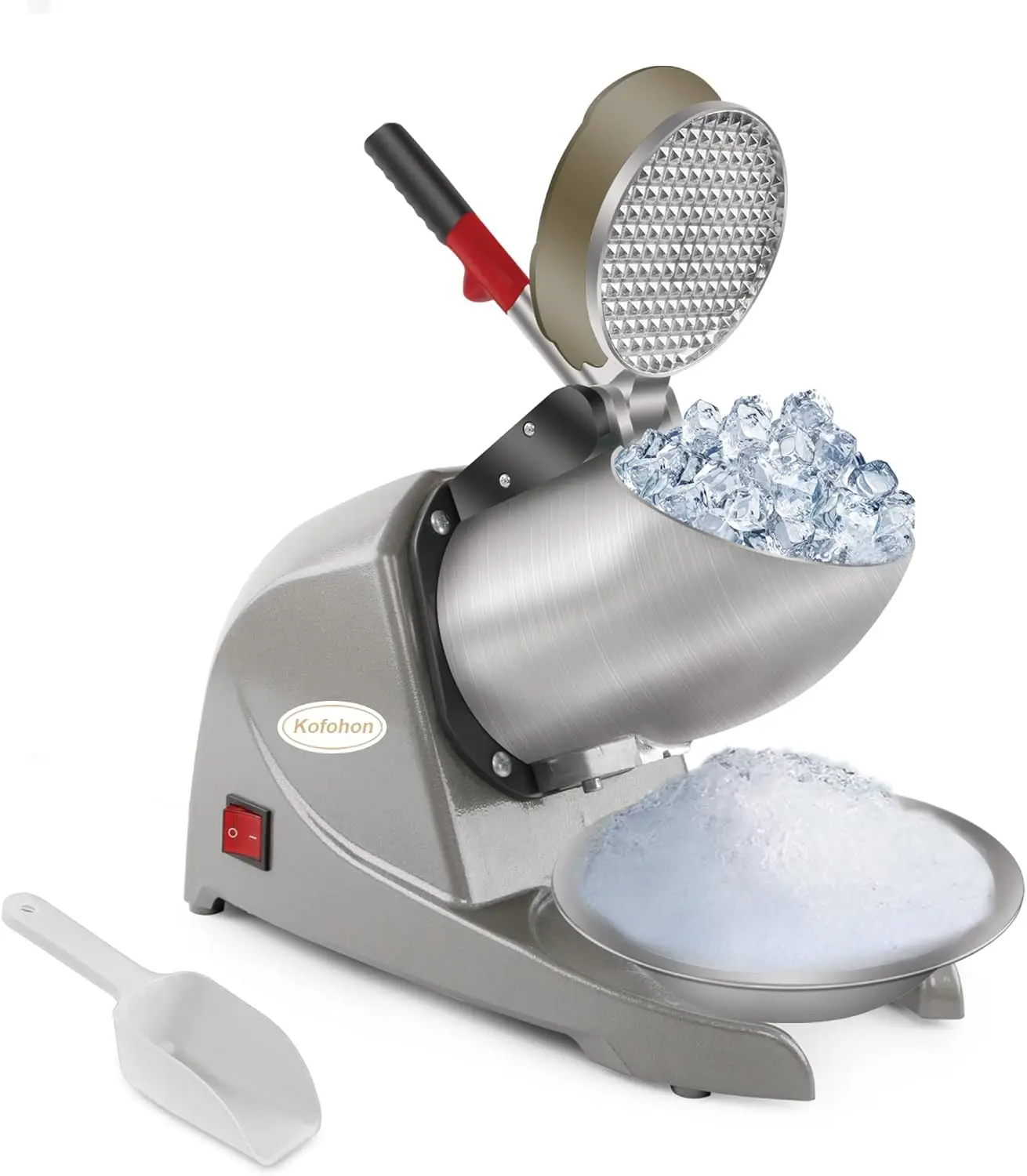 

Electric Ice Shaver, Shaved Ice Machine, Especially for Home Use Ice Crusher, Dual Stainless Steel Shaving Blades, Doubl