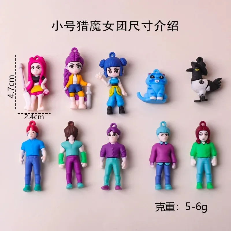 Willekeurig ​ 12 stks KPOP Demon Hunters Blind Box, Poke Poke Lucky Game voor Kinderen, PVC Anime Figuur Collectibles voor Party Geschenken ​