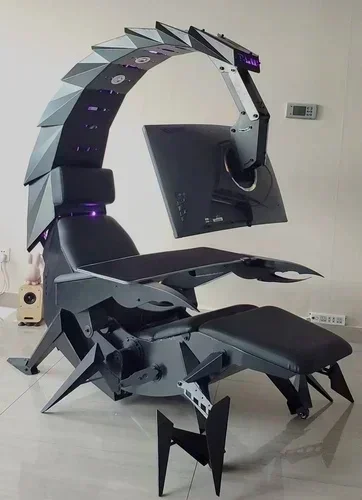 Gravity Space Capsule Scorpio Computer Cockpit Integrierter E-Sport-Tisch und Stuhl Home-Office-Spiel Bequemes langes Sitzen