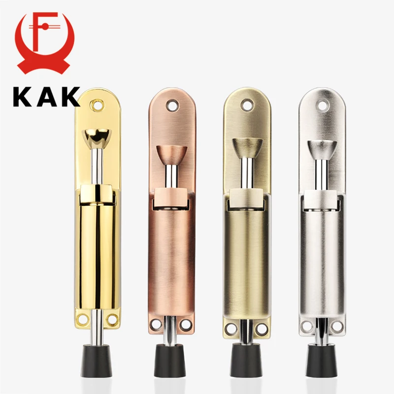 KAK Zinc Alloy Foot-operated Lever Door Stops Adjustable Kickdown Bronze Door Holder Door Stop Hardware Door Buffer Fittings