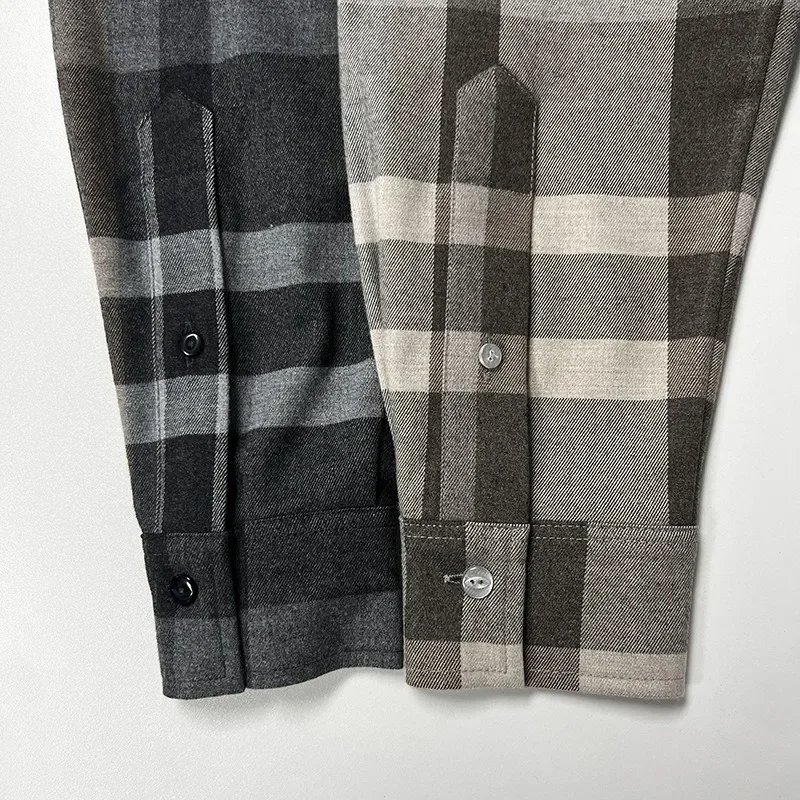 TT @ Luxy-plaid shirt for women, minimalist style, plaid color, matching flannel shirt, straight velvet feeling, soft, for women