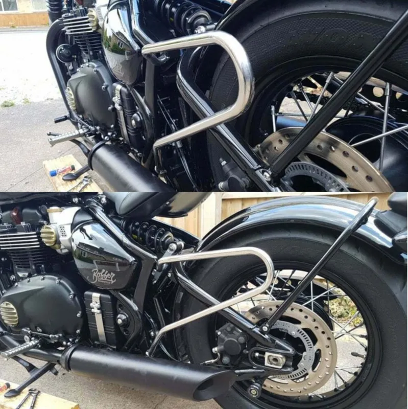 Pannier Rail Saddlebag Supports Guard Bars for Triumph Bonneville Bobber Black Speedmaster 1200 2018-2026 18 19 20 21 22 23-26
