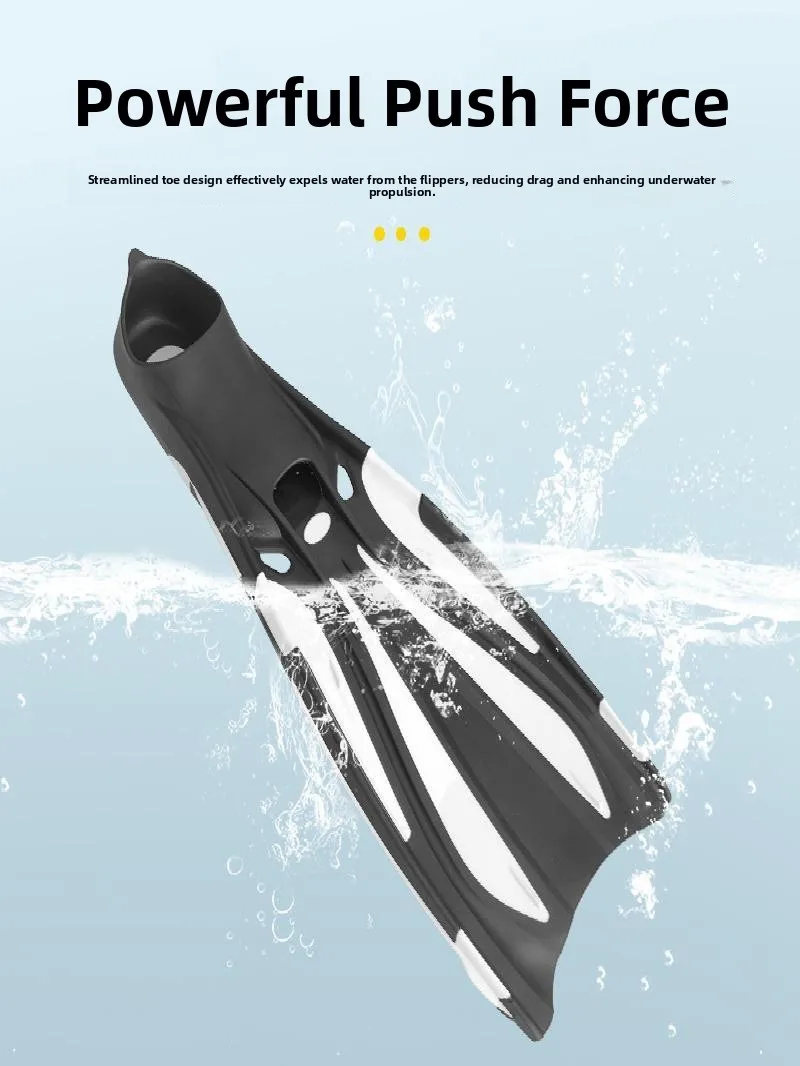 زعانف السباحة للكبار، معدات تدريب متينة على شكل بط، نموذج ذكر وأنثى، كثافة طبقة مزدوجة عالية الدفع #3
