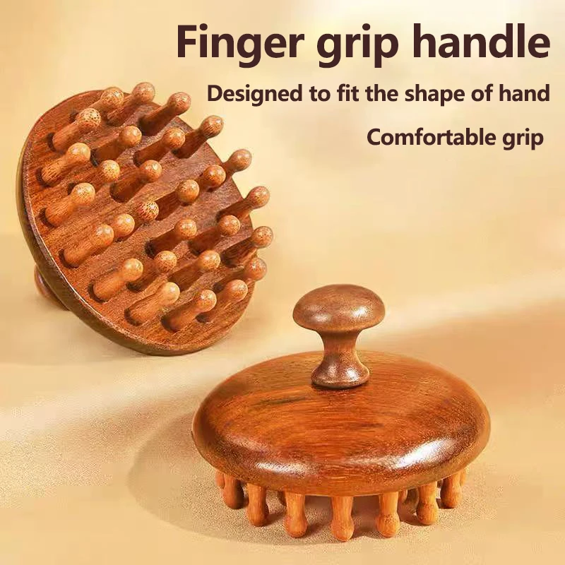 

Multi-Functional Wood Therapy Massage Comb Scalp Head Massager Natural wood Circular Tooth Guasha Scraping Body Massager