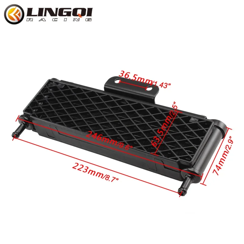 

8/10 Caliber Motorcycle Oil Cooler Engine Oil Cooling Radiator System Kit for Universal Most Motorcycles Motocross Dirt Pit Bike