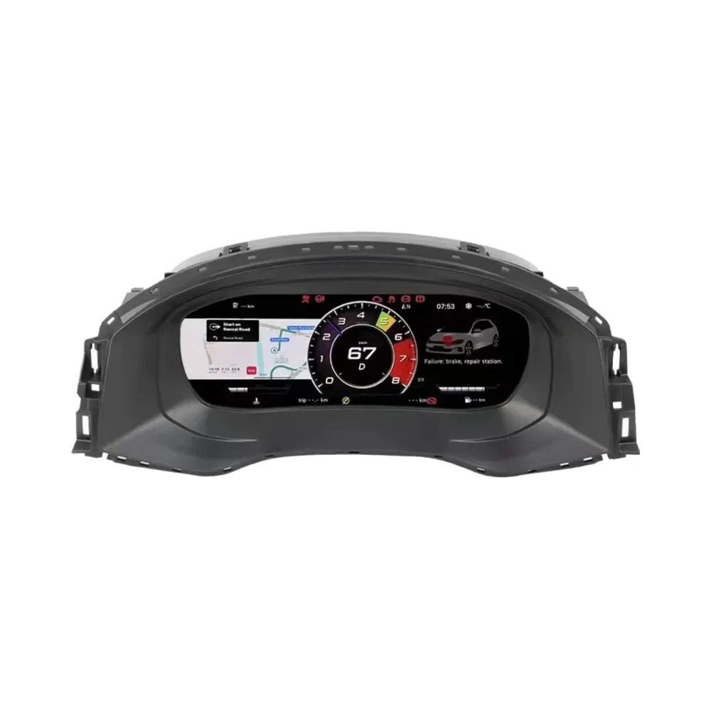 Sistema Linux, panel de instrumentos con velocímetro digital LCD automotriz de 12,3 pulgadas, panel de instrumentos Volkswage Gol 7 MK7 Passa B8 CC