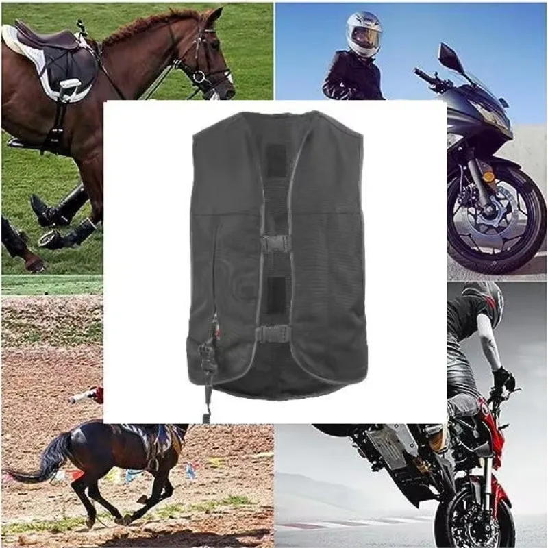 CE Certified High Waist Equestrian Airbag Vest With Neck Airbag Mesh Jacket Horseback Riding Protective Gear For Riders