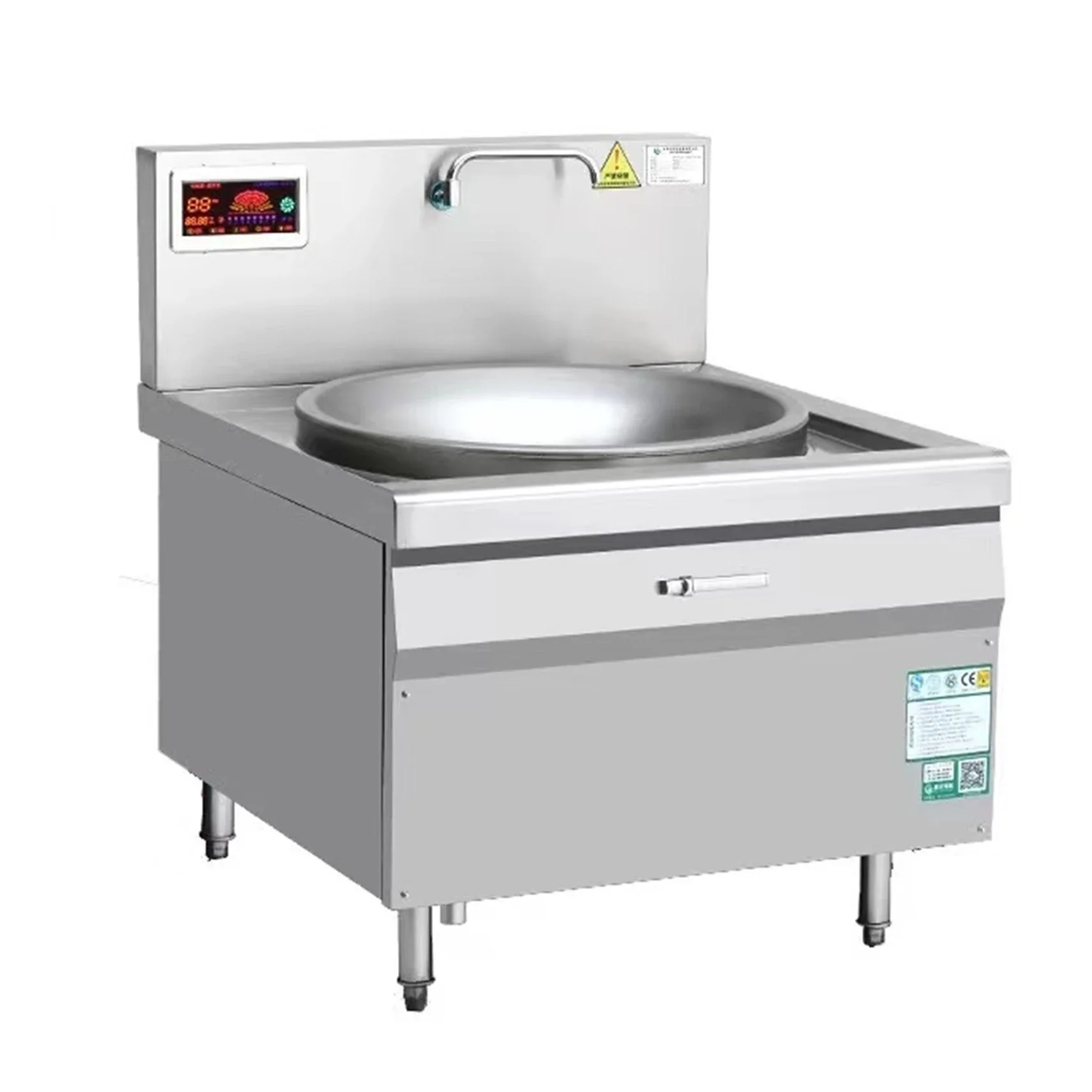 

Электрическая индукционная плита/сковорода-вок коммерческого класса 30 кВт, одноконфорочная, большая, для школ