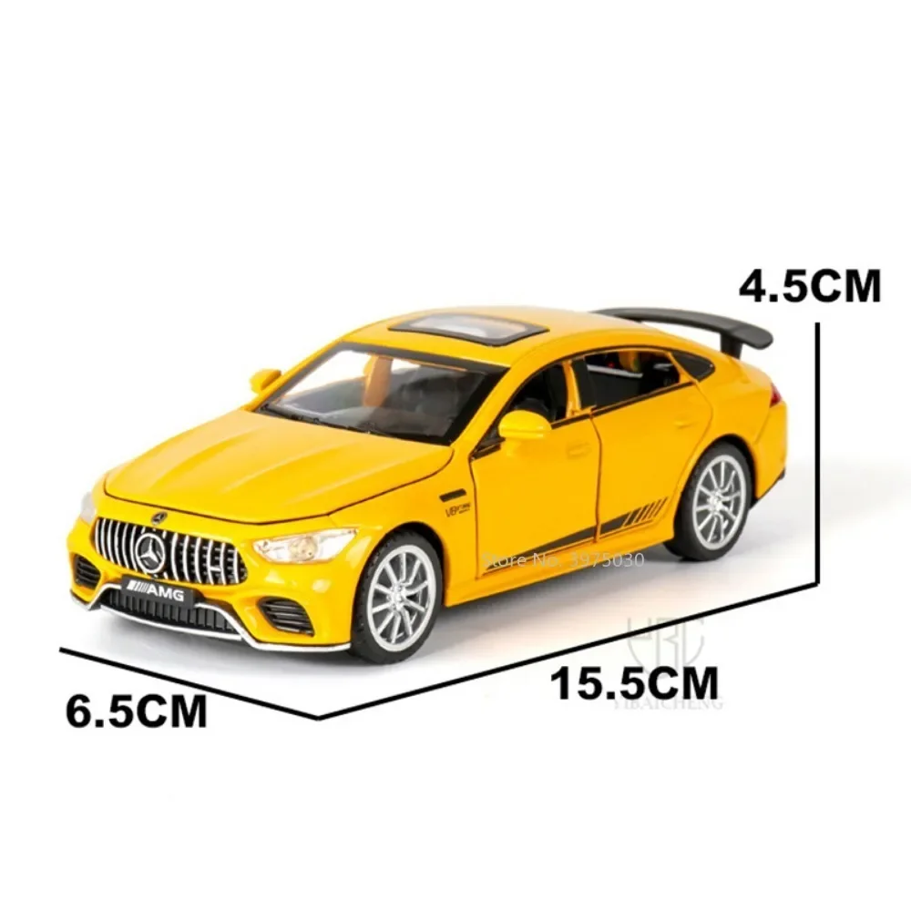 1:32 сплав GT63S SLS, миниатюрные модели автомобилей, игрушки, 4 двери, открытые, спортивный автомобиль, легкая музыкальная коллекция, подарки для мальчиков