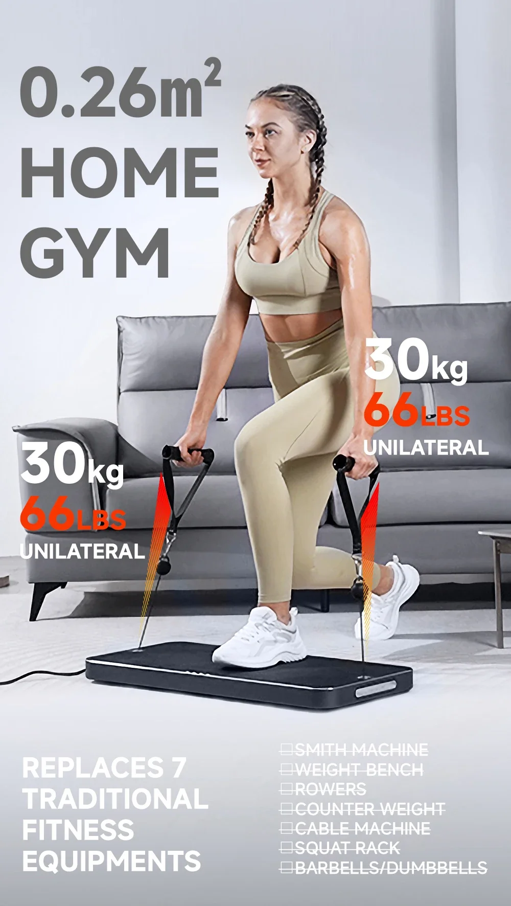 All-in-One Multi-Station Gym Equipment, Smart Home Weightlifting Gym Equipment, Multi-Station Gym for The Home