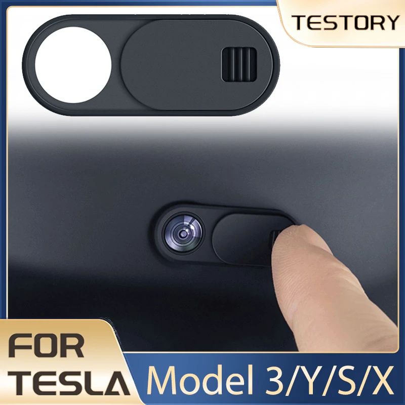 Privacy Protector Camera Cover For Tesla Model 3/Y/S/X Center Console Accessories Webcam Slide Switch Blocker Interior Sticker