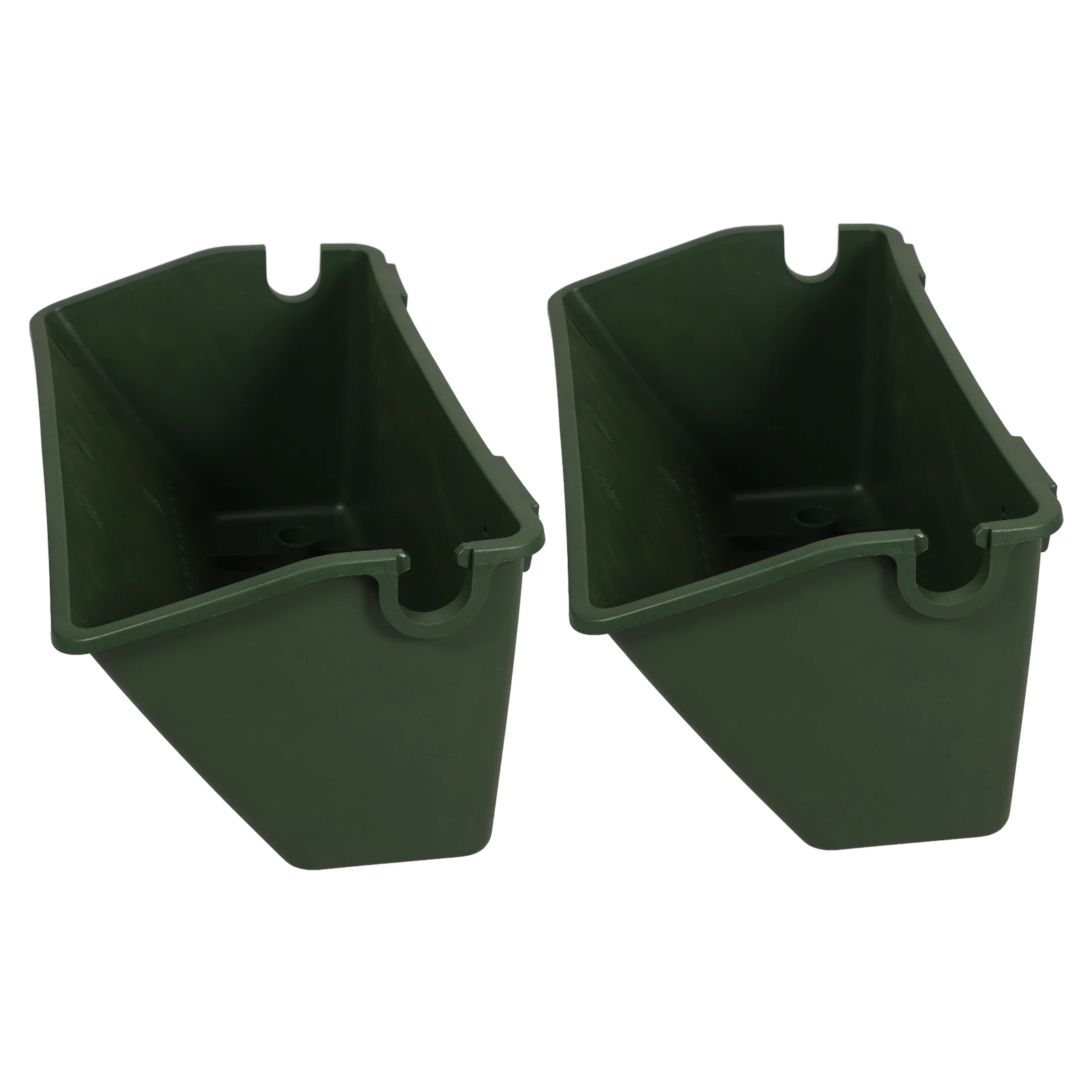 

2pcs Plant Wall Flowerpot Green Mountable Planter Boxes Outdoor Vertical Container PP Material Draining Holes Stable Weight