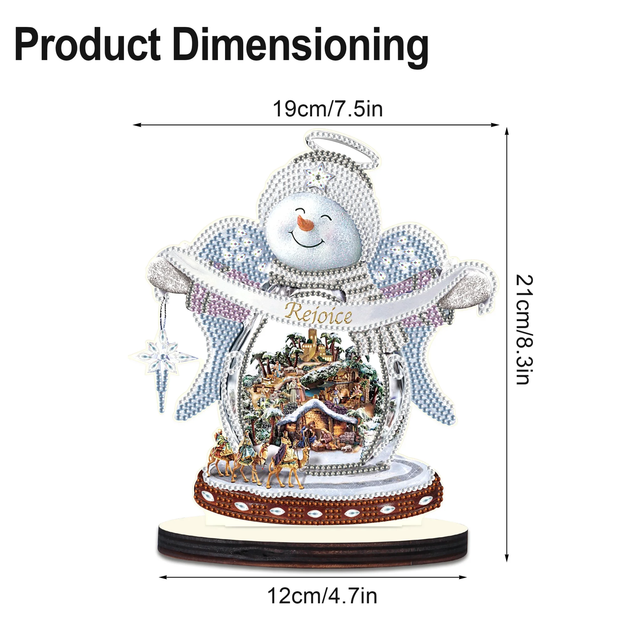 Diamond Art Painting Ornaments Kits for Adults,Christmas theme Crystal Special Shape Diamond Ornaments Home Tabletop decor Gift
