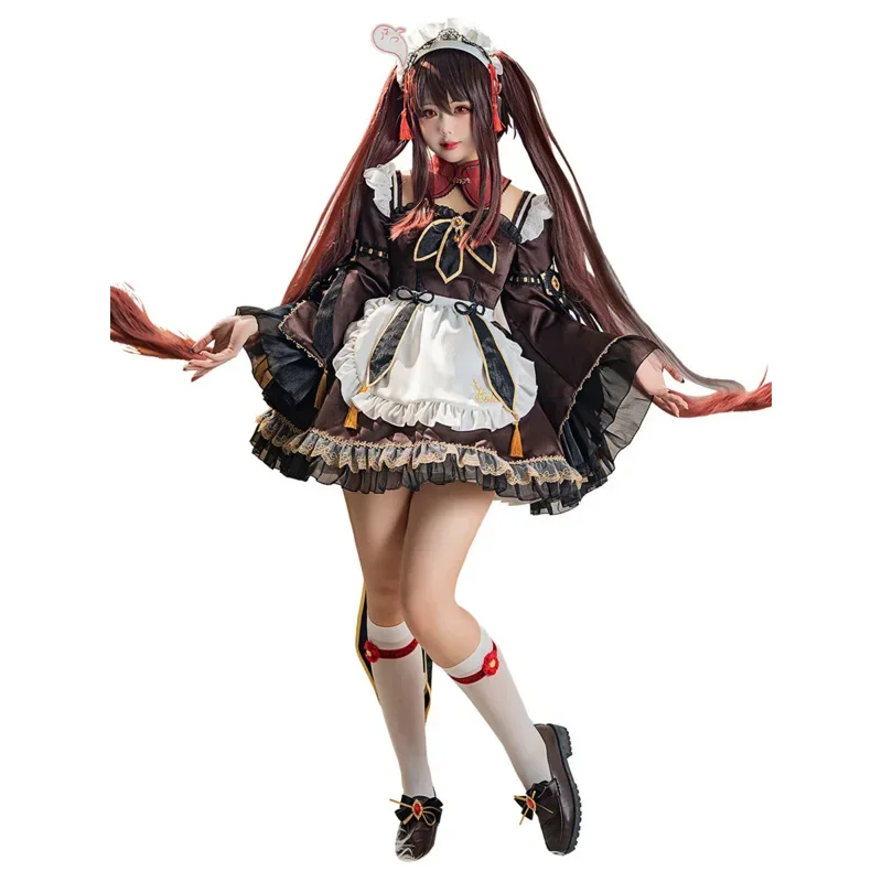 

Cosdea game Genshin impact hutrai cosplay Hu costume Halloween maid costume Christmas outfit cosplay dress rode play