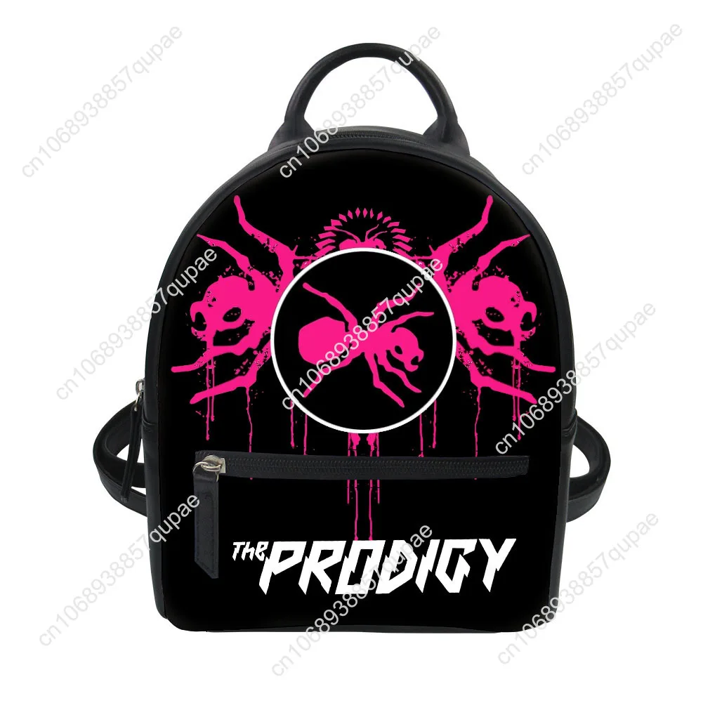 The Prodigy Rock Band Custom Backpack Purse Womens Carter Schoolbags Double Shoulder Bag Mini Daypack Leather Travel Bag