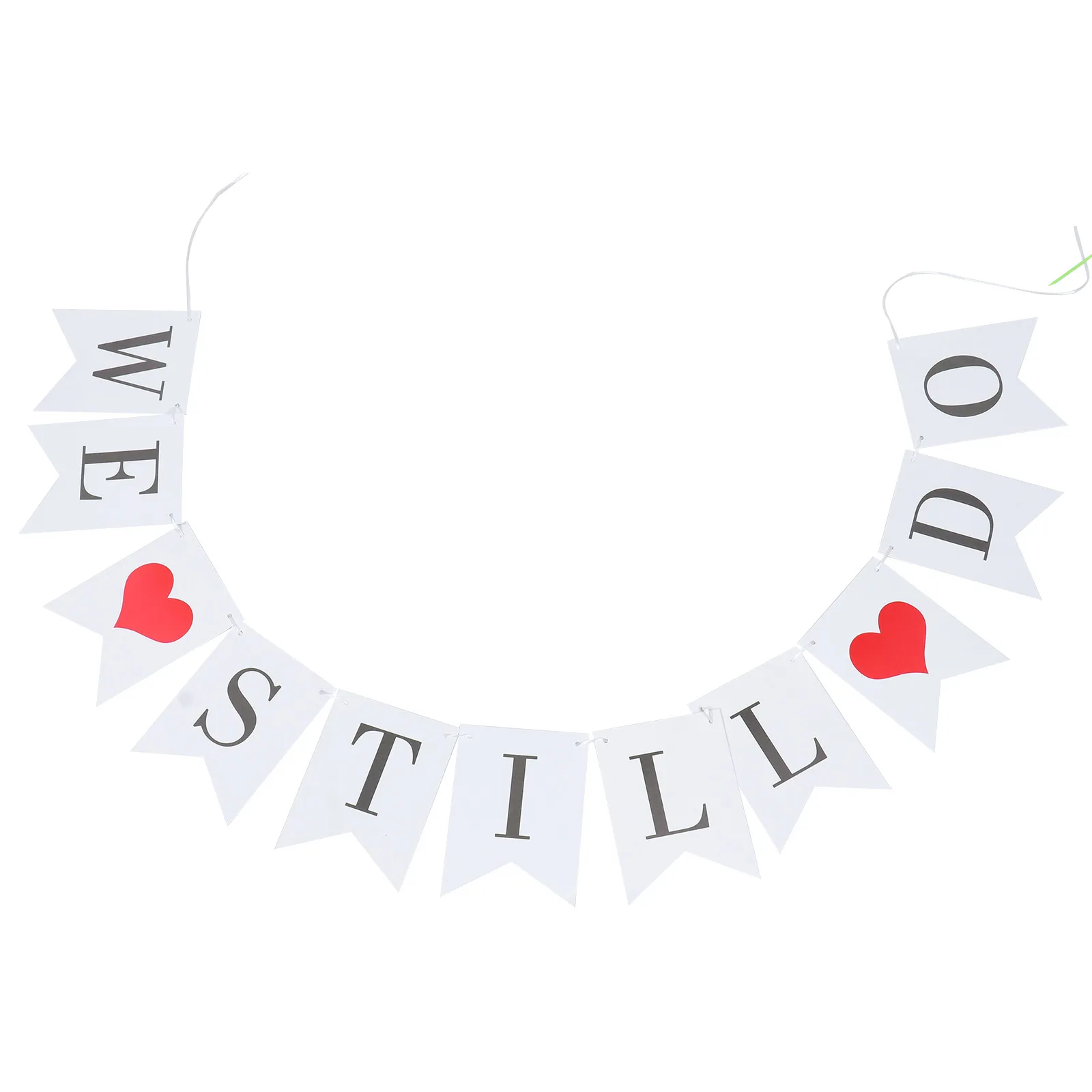 

We Still Do Bunting Banner Swallowtail Flags Paper Hanging Garland Wedding Party Decor 3D Love Heart Bunting Garlands Wall