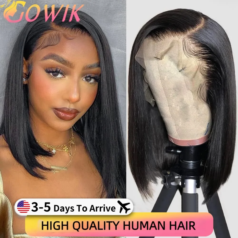 

Короткий парик-боб из натуральных волос, 13x6, с кружевной передней частью, для женщин, прямой, 13x4, с кружевным фронтом, предварительно выщипанный, бразильские волосы