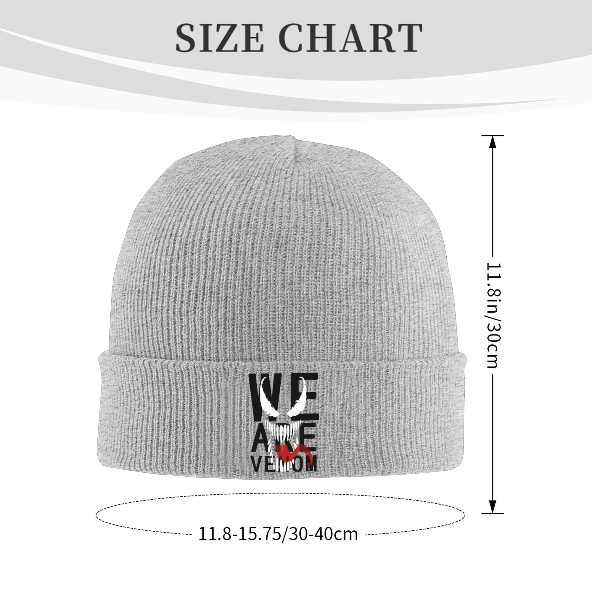 We Are Venom Antihero Spiderman Comic Hats Autumn Winter Beanie Warm  Cap Men Women Acrylic Skullcap